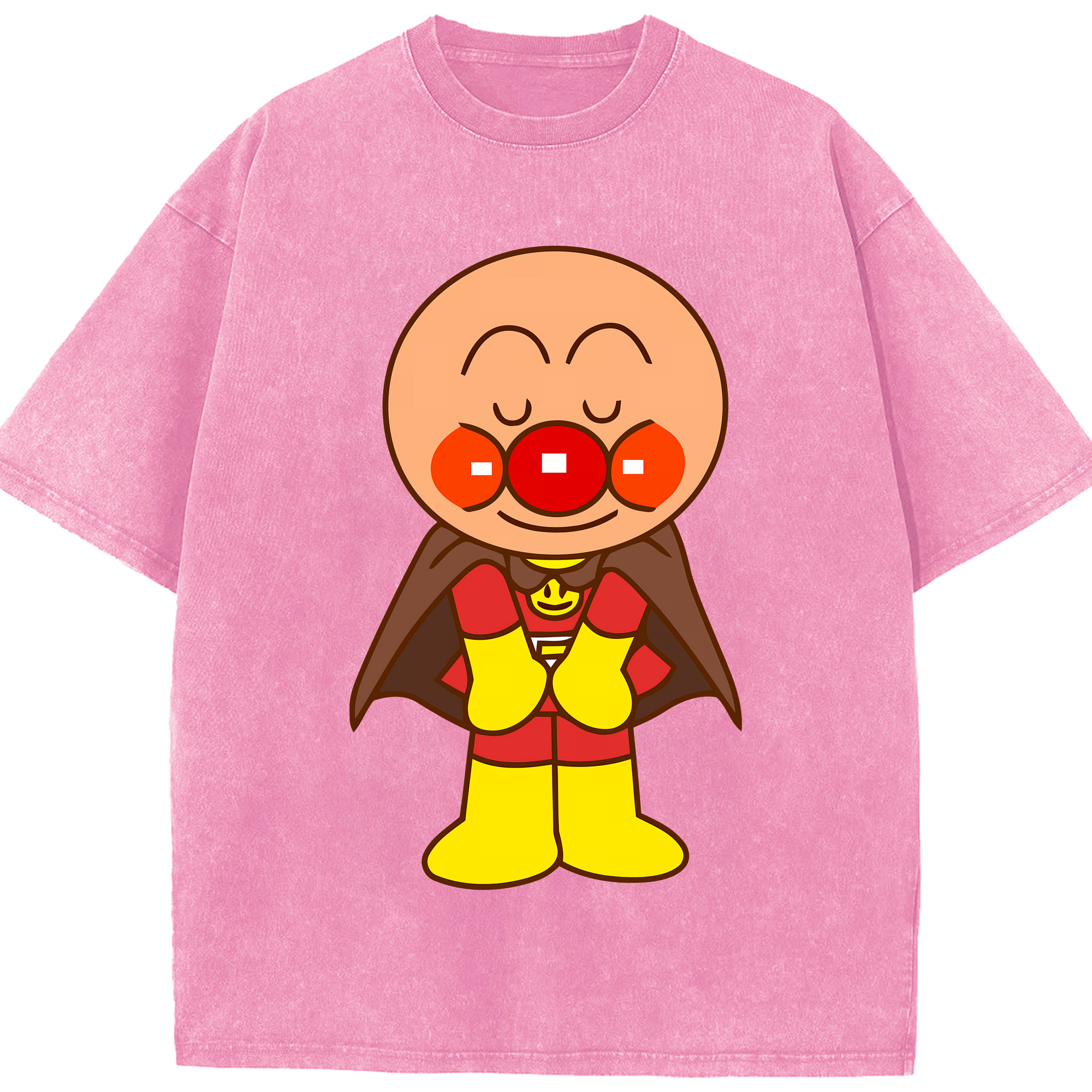 （画像用） アンパンマン Anpanman 綿100% ヴィンテージ風 半袖Tシャツ（フロントプリント）